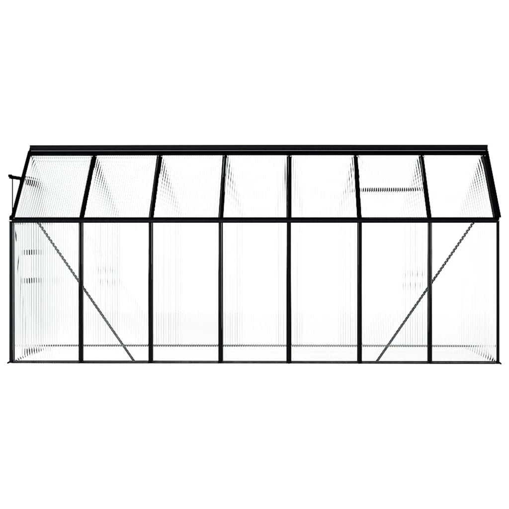 vidaXL Greenhouse Anthracite Aluminium 3.61 m² by vidaXL