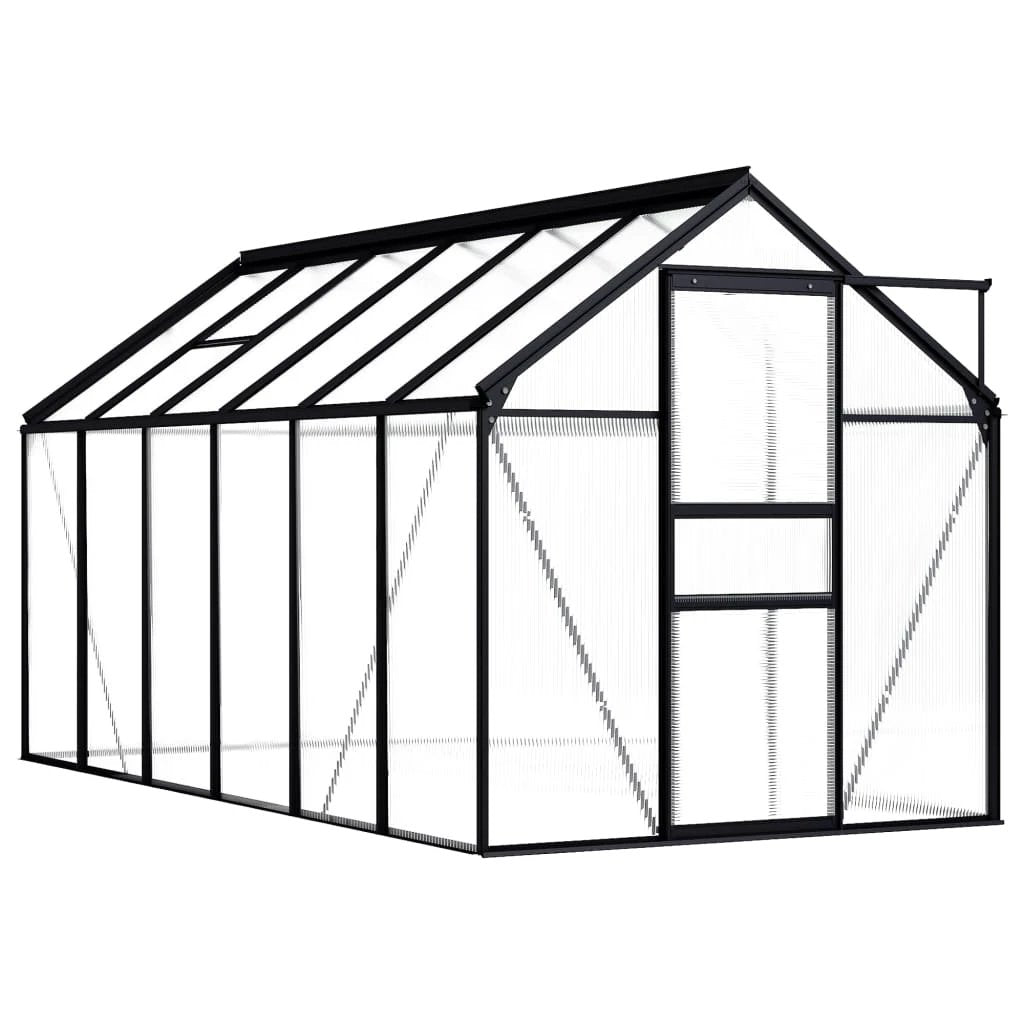 vidaXL Greenhouse Anthracite Aluminium 3.61 m² - Greenhouse