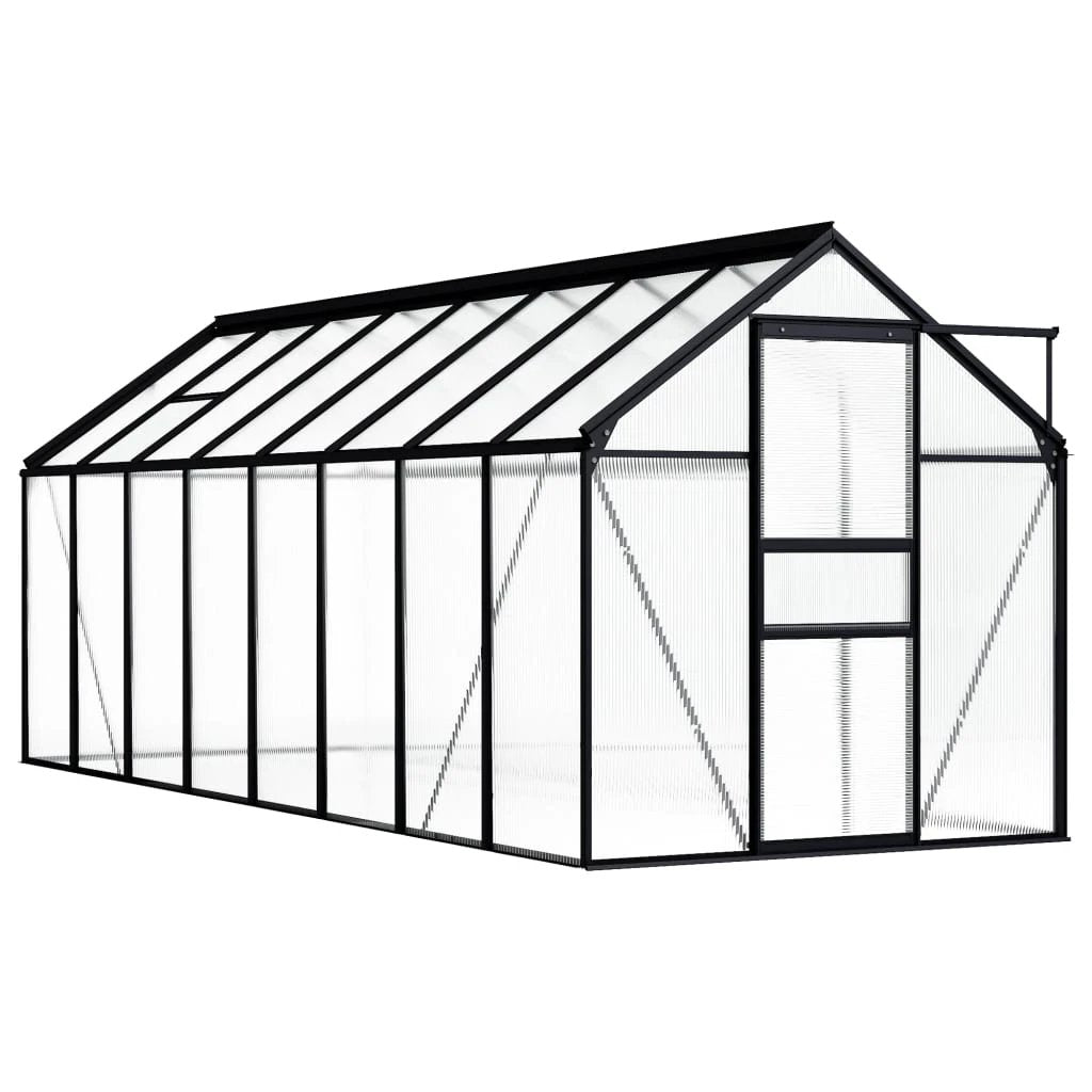 vidaXL Greenhouse Anthracite Aluminium 3.61 m² - Greenhouse