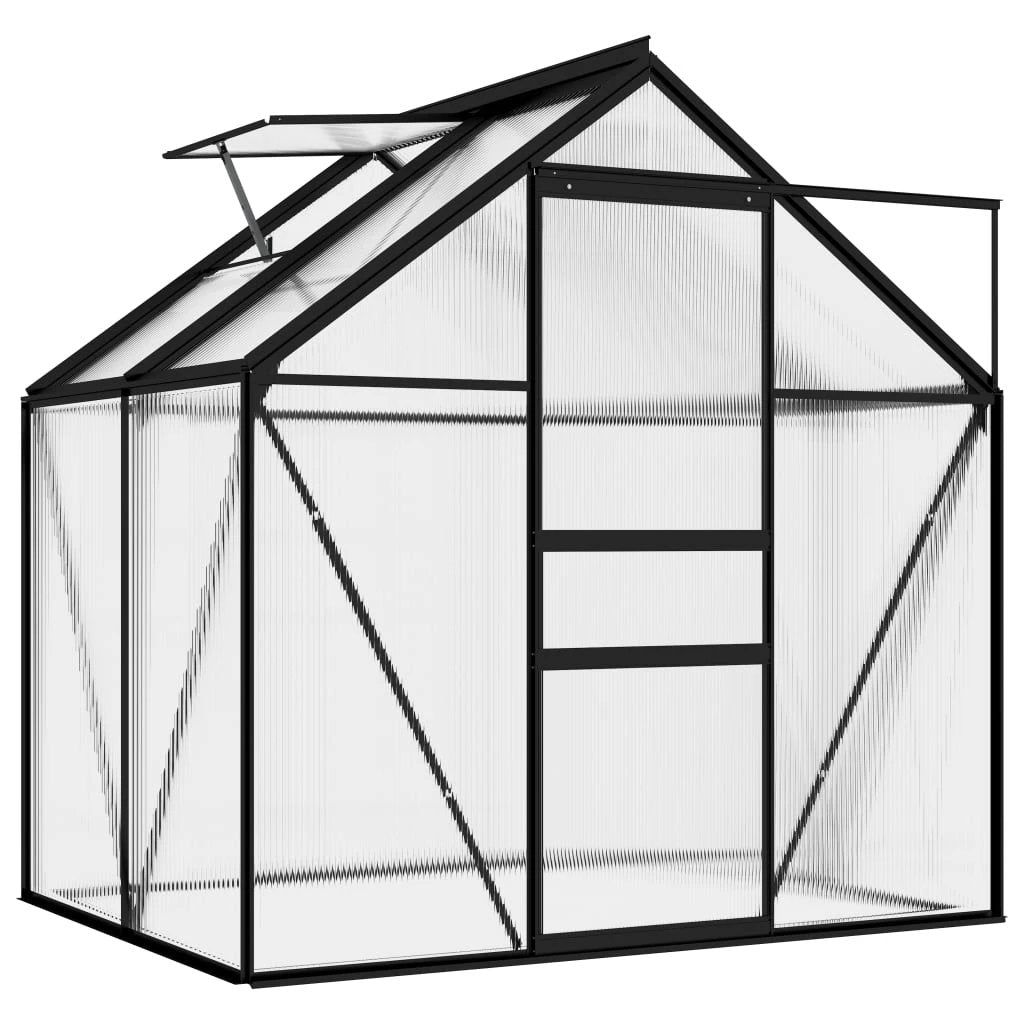 vidaXL Greenhouse Anthracite Aluminium 3.61 m² by vidaXL