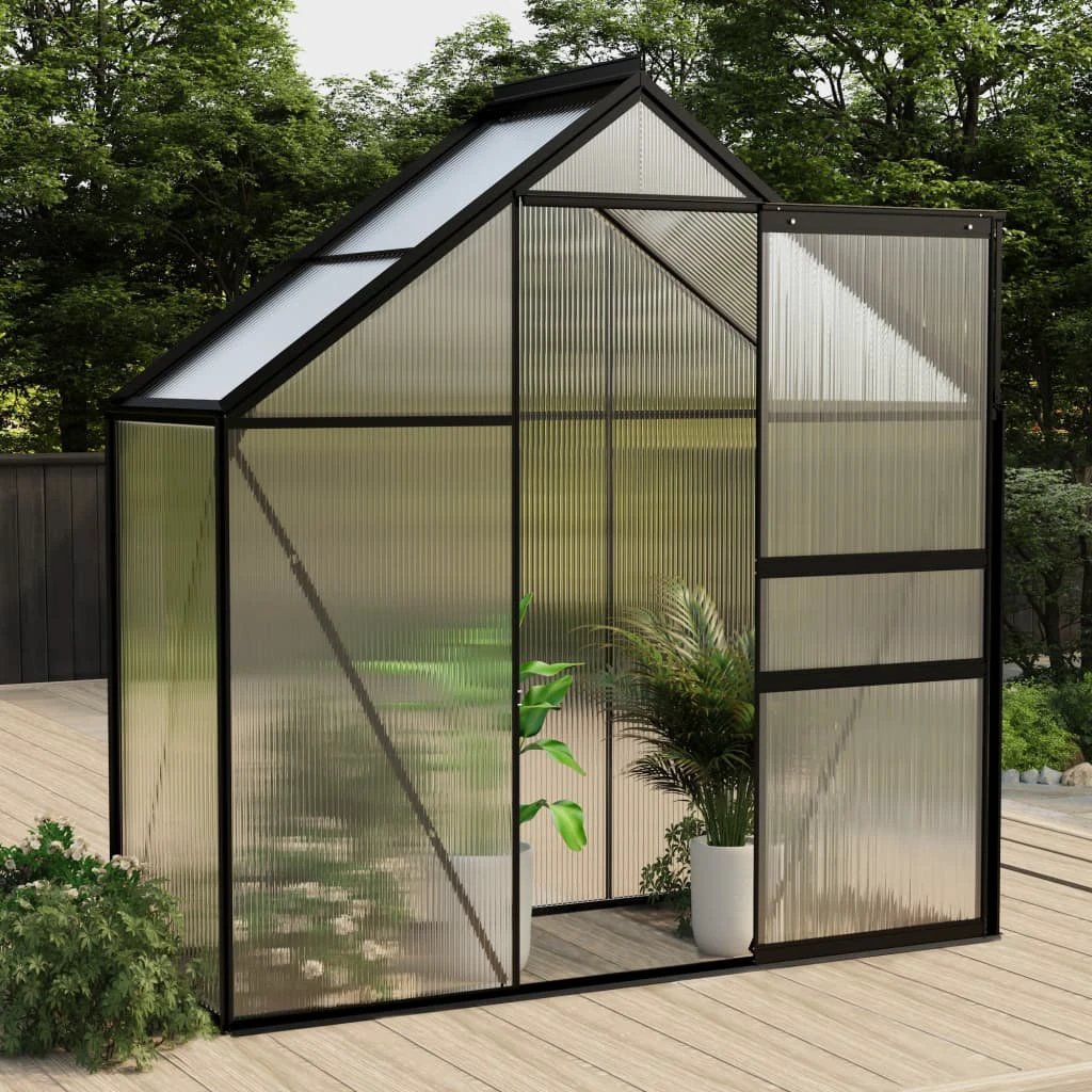 vidaXL Greenhouse Anthracite Aluminium 3.61 m² - Greenhouse