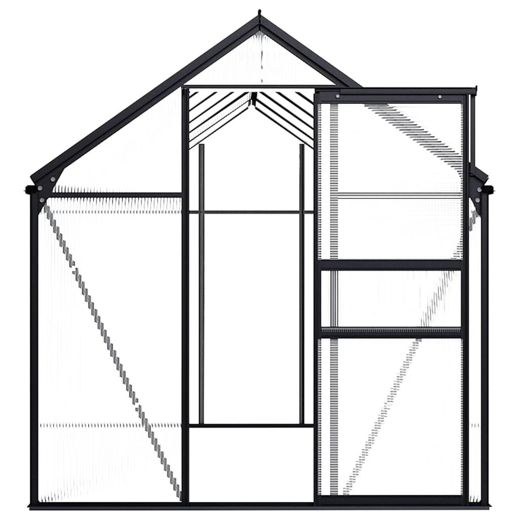 vidaXL Greenhouse Anthracite Aluminium 3.61 m² - Greenhouse