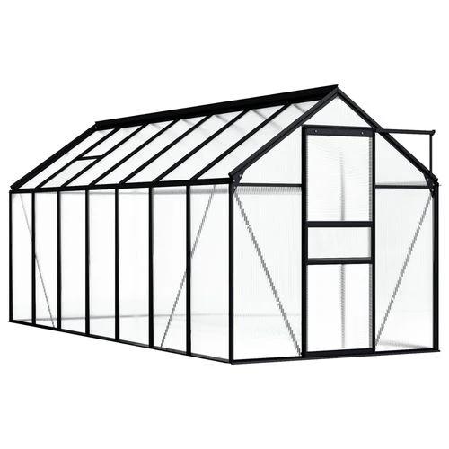 vidaXL Greenhouse Anthracite Aluminium 3.61 m² - Greenhouse
