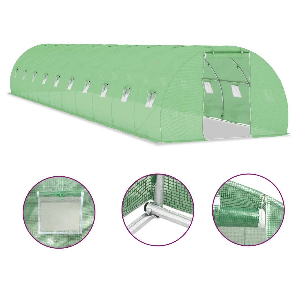 vidaXL Greenhouse 45 m² 15x3x2 m - Greenhouse