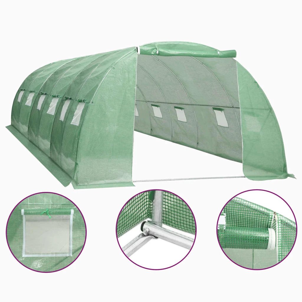 vidaXL Greenhouse 45 m² 15x3x2 m - Greenhouse