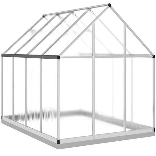 vidaXL Greenhouse with Base Frame Silver 224x169x202 cm Aluminium by vidaXL