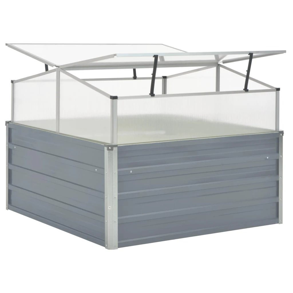 vidaXL vidaXL Greenhouse Brown 100x100x85 cm Galvanised Steel - Greenhouse