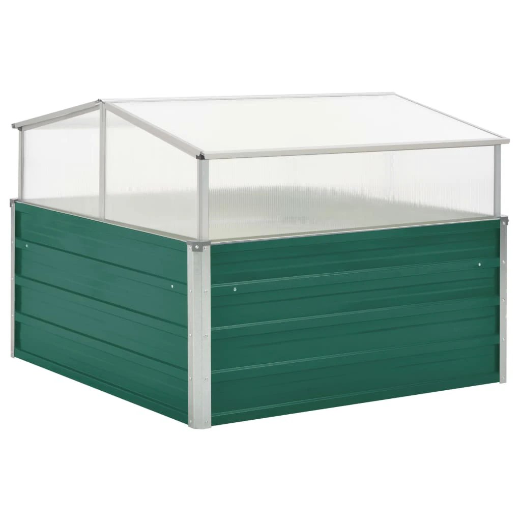 vidaXL Greenhouse Brown 100x100x85 cm Galvanised Steel by vidaXL