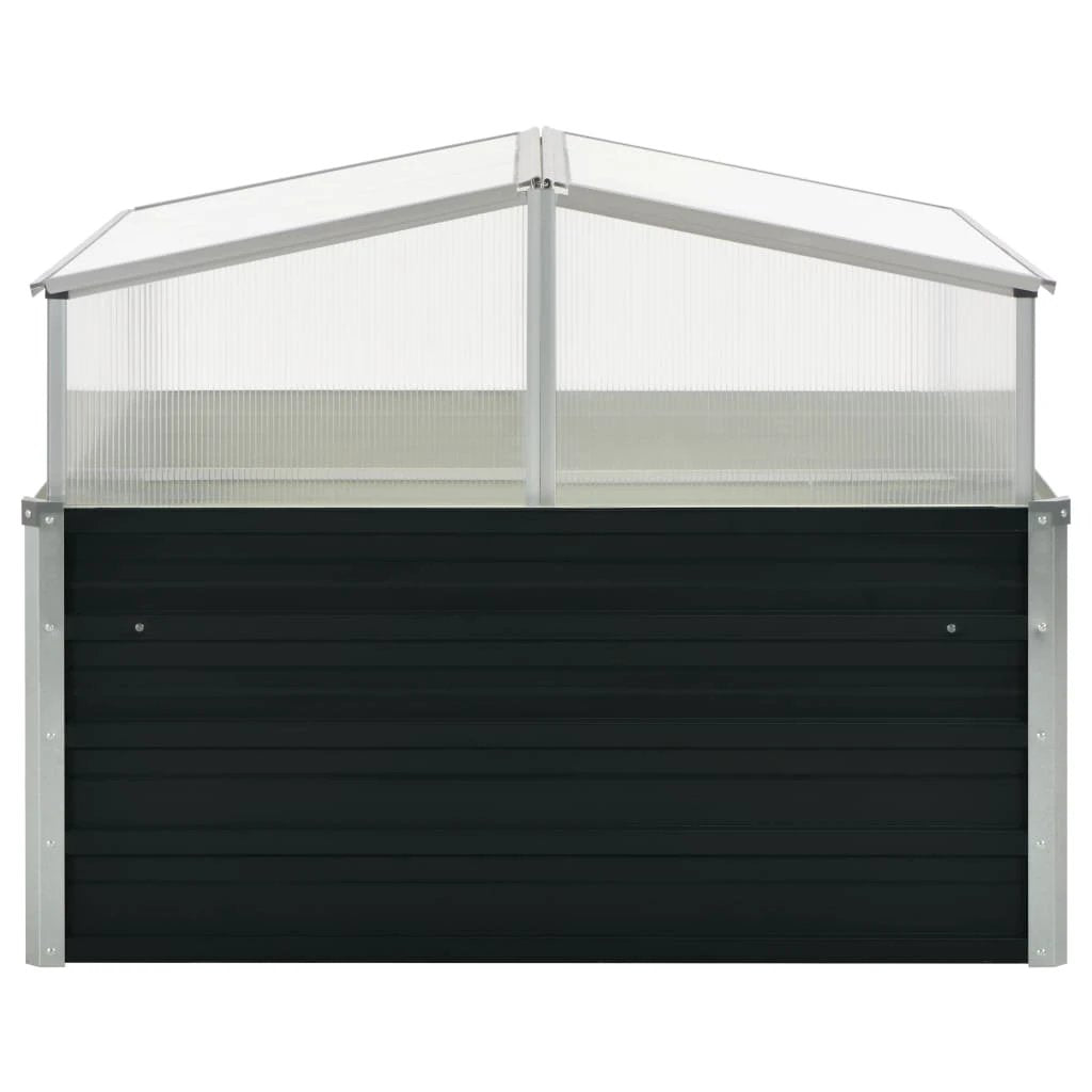 vidaXL Greenhouse Brown 100x100x85 cm Galvanised Steel by vidaXL