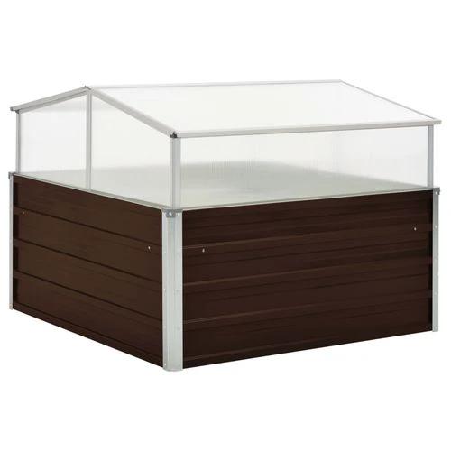 vidaXL vidaXL Greenhouse Brown 100x100x85 cm Galvanised Steel - Greenhouse