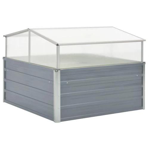 vidaXL Greenhouse Brown 100x100x85 cm Galvanised Steel by vidaXL
