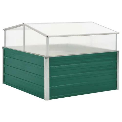 vidaXL Greenhouse Brown 100x100x85 cm Galvanised Steel by vidaXL