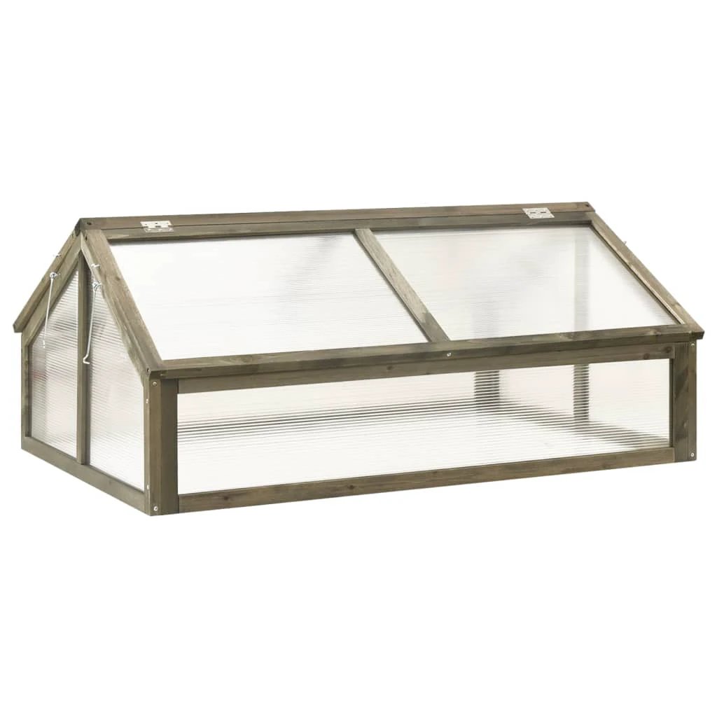 vidaXL vidaXL Greenhouse Brown 114x80x50 cm Firwood - Greenhouse