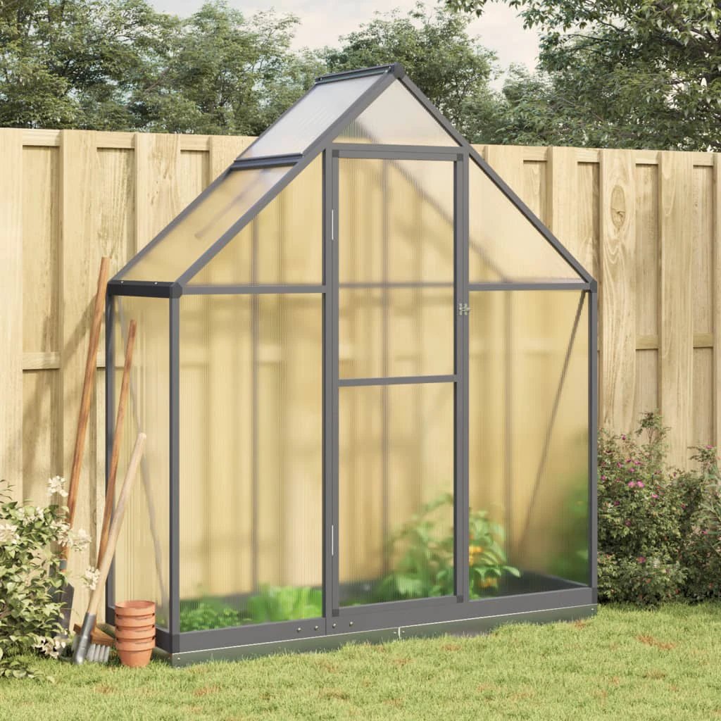 vidaXL Greenhouse with Base Frame Silver 169x58x195 cm Aluminium by vidaXL