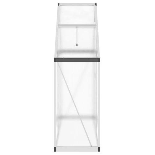 vidaXL Greenhouse with Base Frame Silver 169x58x195 cm Aluminium - Greenhouse