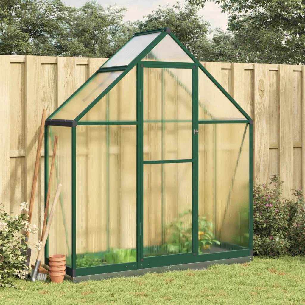 vidaXL Greenhouse with Base Frame Silver 169x58x195 cm Aluminium - Greenhouse