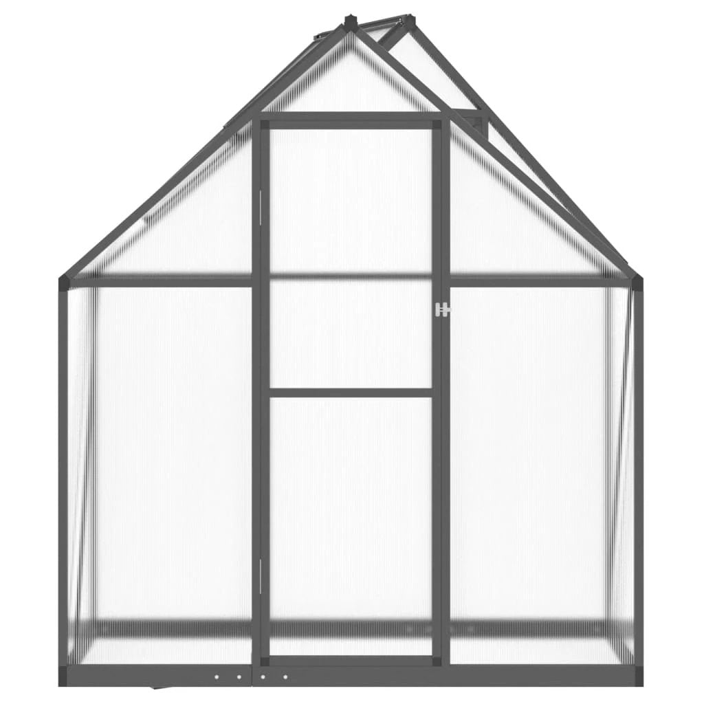 vidaXL Greenhouse with Base Frame Silver 169x58x195 cm Aluminium - Greenhouse