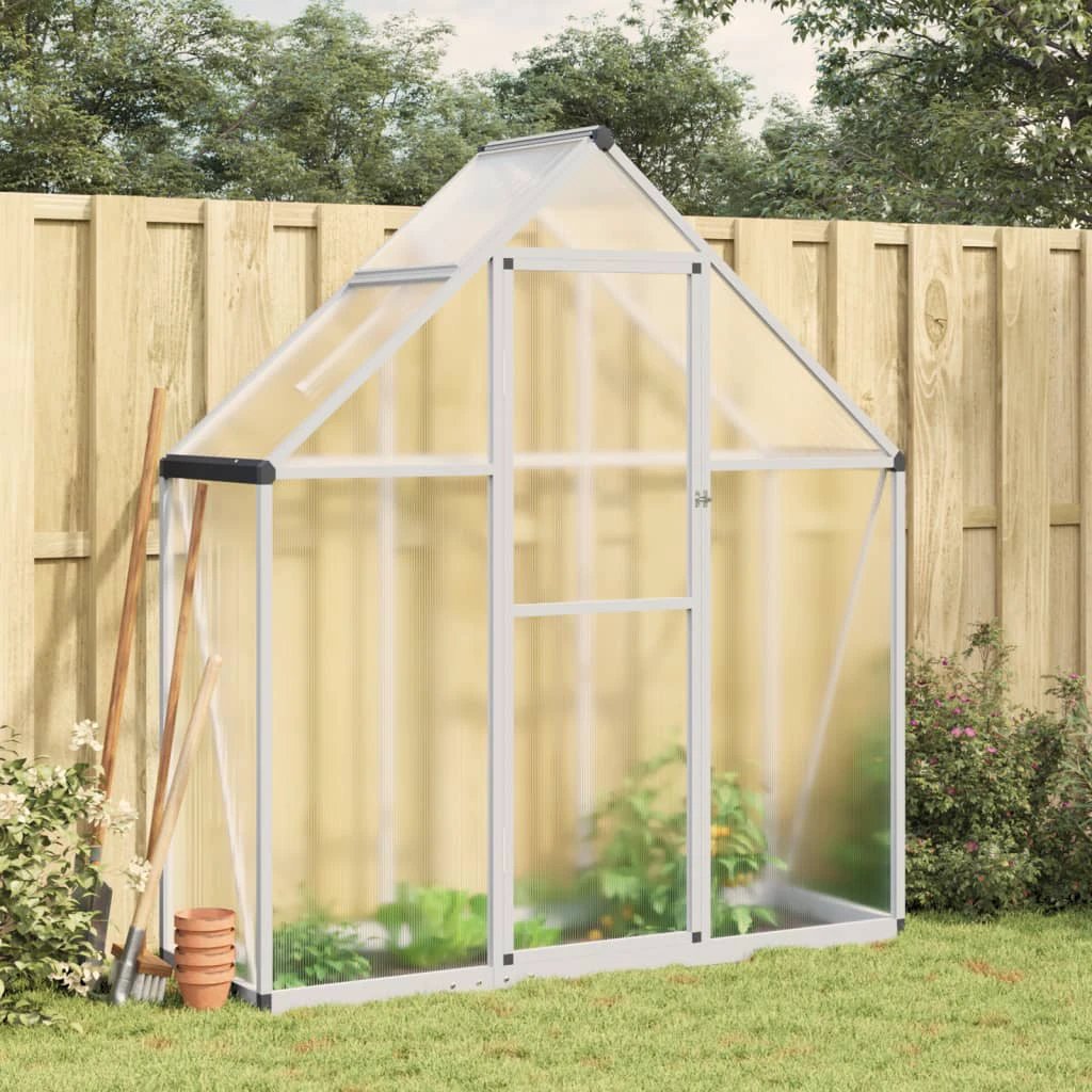 vidaXL Greenhouse with Base Frame Silver 169x58x195 cm Aluminium by vidaXL