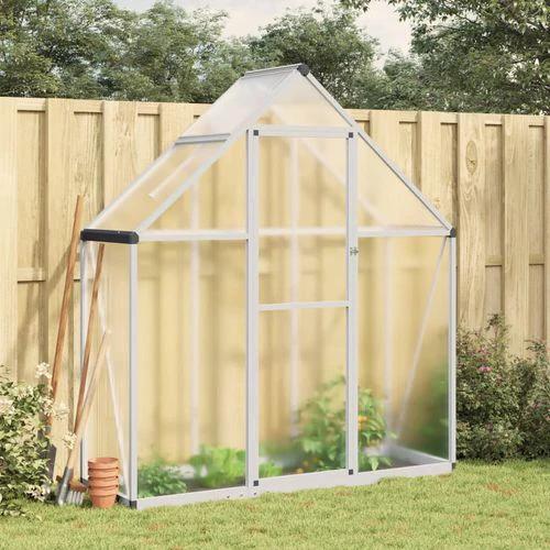 vidaXL Greenhouse with Base Frame Silver 169x58x195 cm Aluminium - Greenhouse