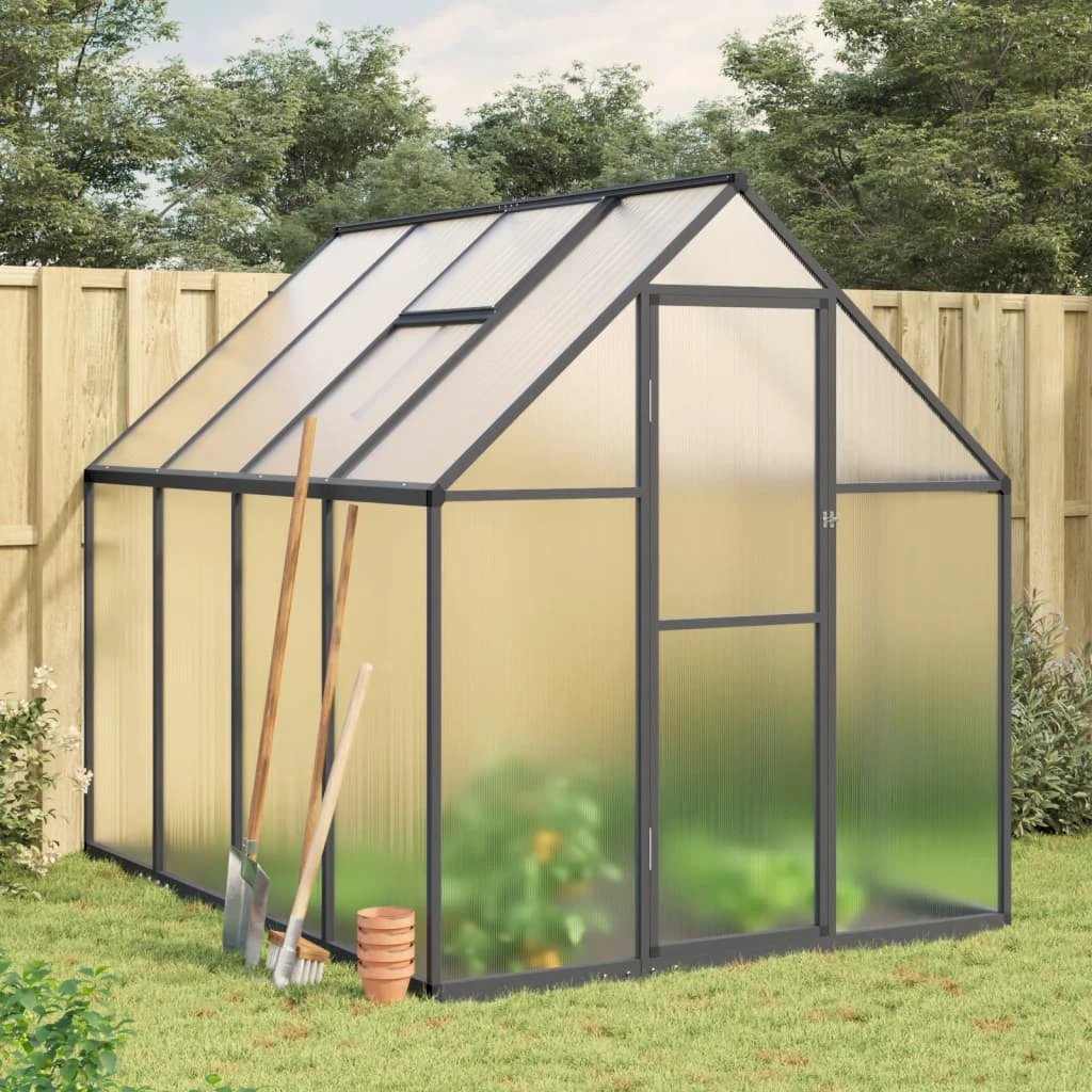 vidaXL Greenhouse with Base Frame Silver 169x58x195 cm Aluminium by vidaXL