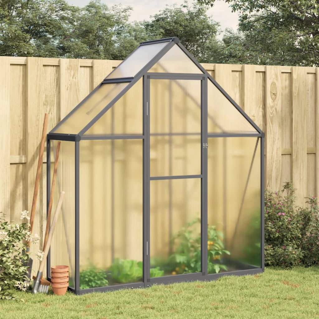 vidaXL Greenhouse with Base Frame Silver 169x58x195 cm Aluminium by vidaXL