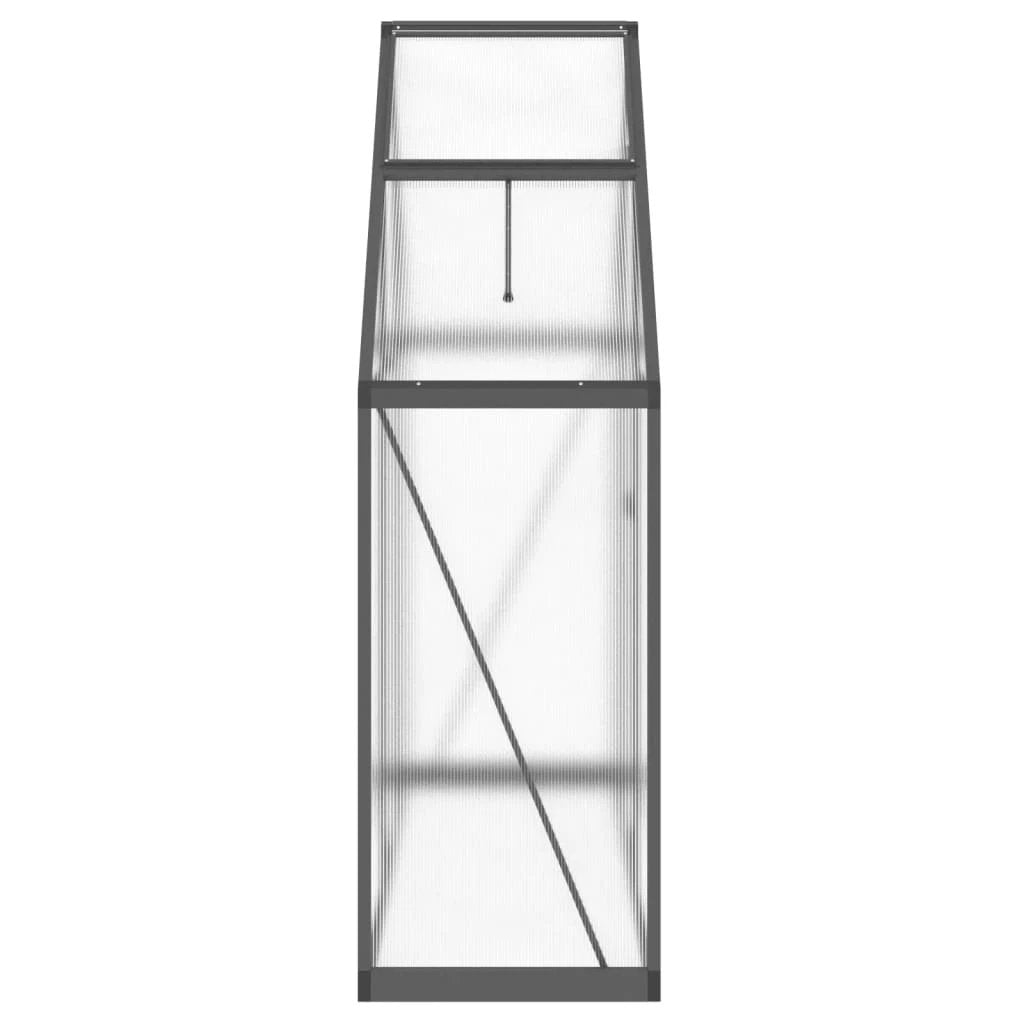 vidaXL Greenhouse with Base Frame Silver 169x58x195 cm Aluminium - Greenhouse