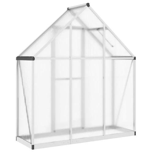 vidaXL Greenhouse with Base Frame Silver 169x58x195 cm Aluminium - Greenhouse