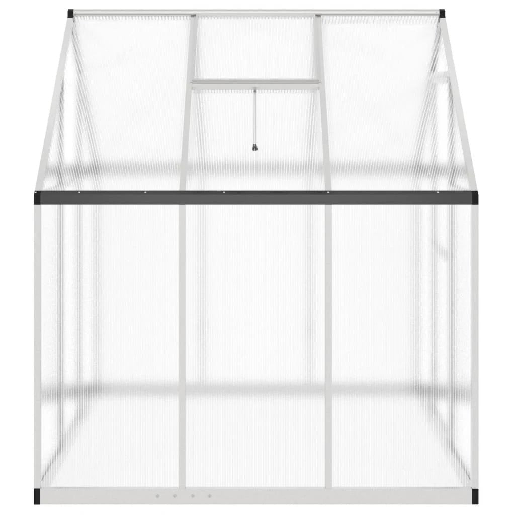vidaXL Greenhouse with Base Frame Silver 169x58x195 cm Aluminium by vidaXL