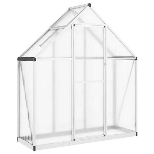 vidaXL Greenhouse with Base Frame Silver 169x58x195 cm Aluminium - Greenhouse