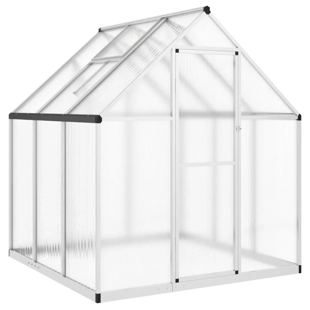vidaXL Greenhouse with Base Frame Silver 169x58x195 cm Aluminium by vidaXL