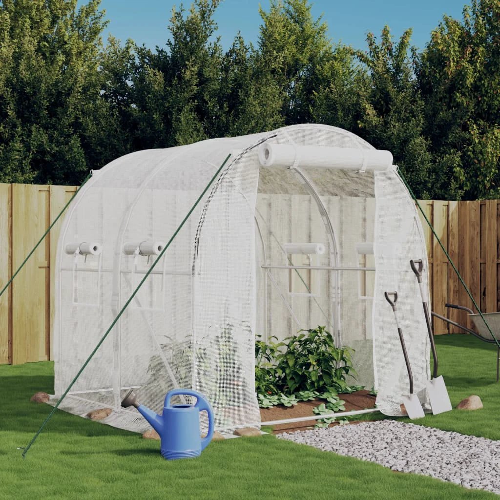 vidaXL Greenhouse with Steel Frame Green 4 m² 2x2x2 m by vidaXL