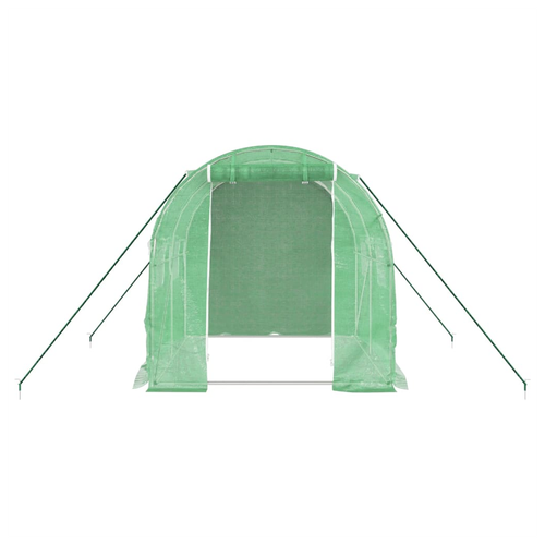 vidaXL Greenhouse with Steel Frame Green 4 m² 2x2x2 m by vidaXL