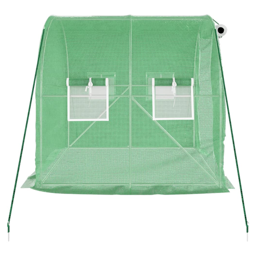 vidaXL Greenhouse with Steel Frame Green 4 m² 2x2x2 m by vidaXL
