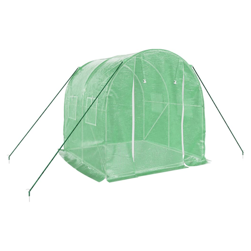 vidaXL Greenhouse with Steel Frame Green 4 m² 2x2x2 m by vidaXL