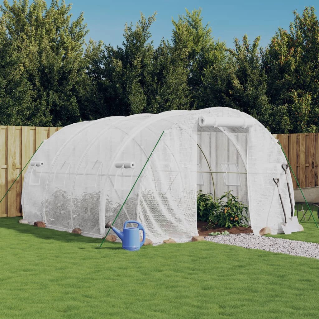 vidaXL Greenhouse with Steel Frame Green 6 m² 3x2x2 m - Greenhouse