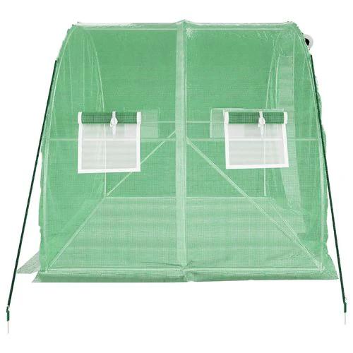 vidaXL Greenhouse with Steel Frame Green 6 m² 3x2x2 m by vidaXL
