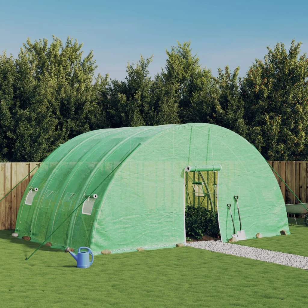vidaXL Greenhouse with Steel Frame Green 12 m² 6x2x2.85 m by vidaXL