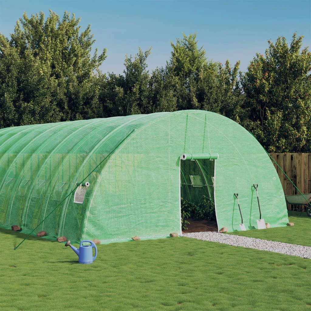 vidaXL Greenhouse with Steel Frame Green 12 m² 6x2x2.85 m by vidaXL