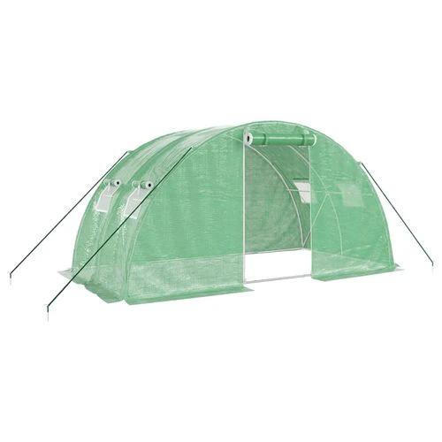 vidaXL Greenhouse with Steel Frame Green 8 m² 4x2x2 m - Greenhouse