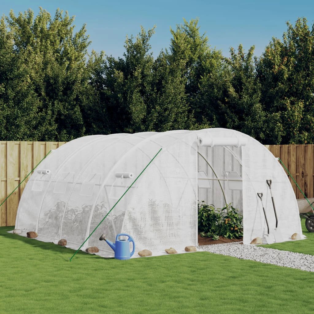 vidaXL Greenhouse with Steel Frame Green 8 m² 4x2x2 m - Greenhouse