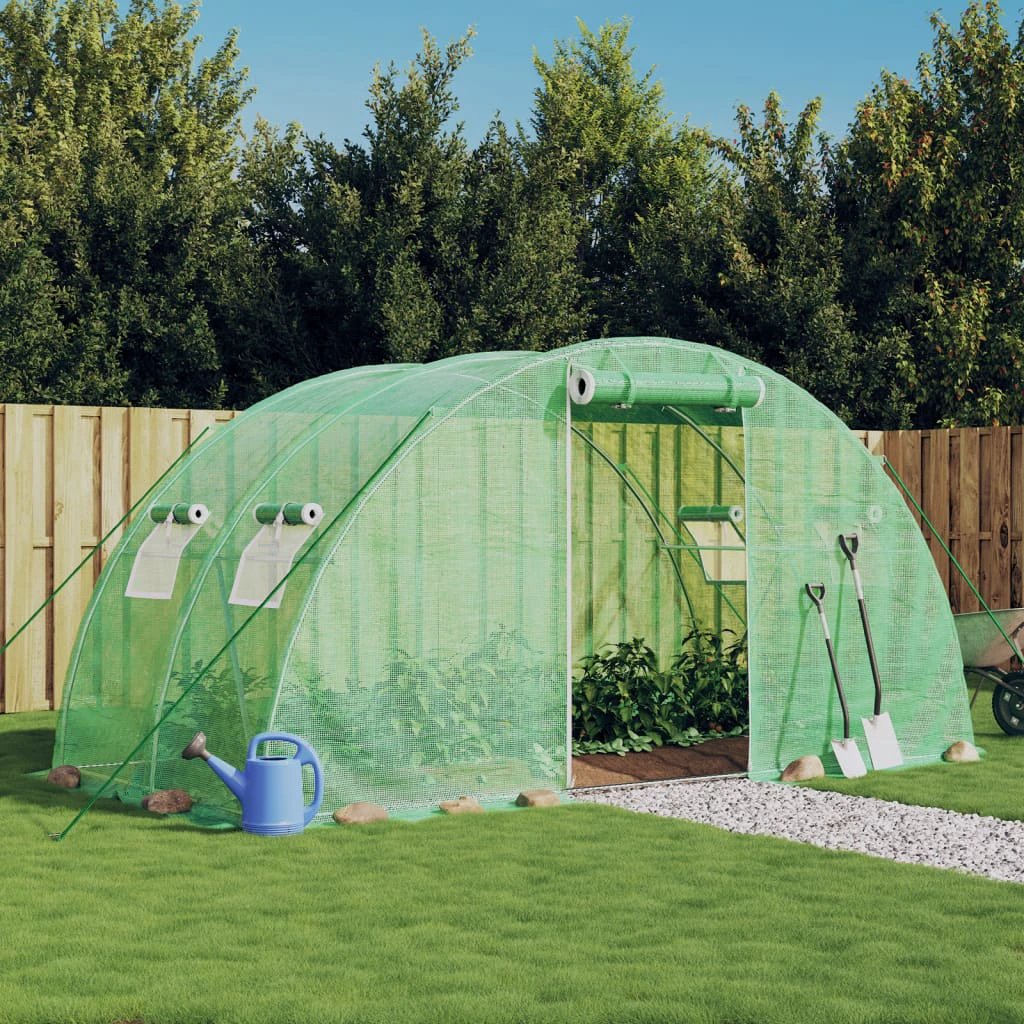 vidaXL Greenhouse with Steel Frame Green 8 m² 4x2x2 m - Greenhouse