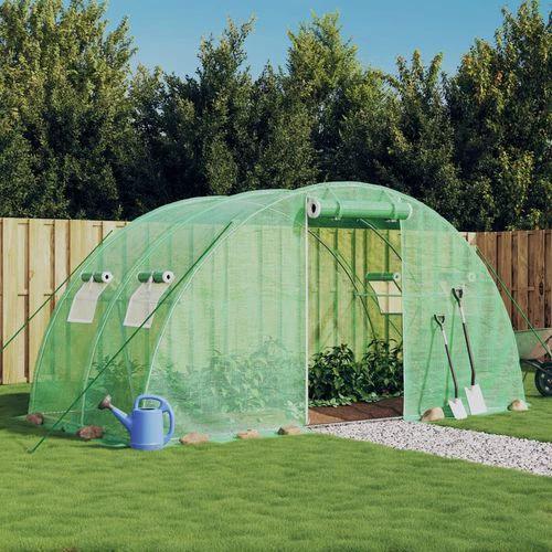 vidaXL Greenhouse with Steel Frame Green 8 m² 4x2x2 m - Greenhouse