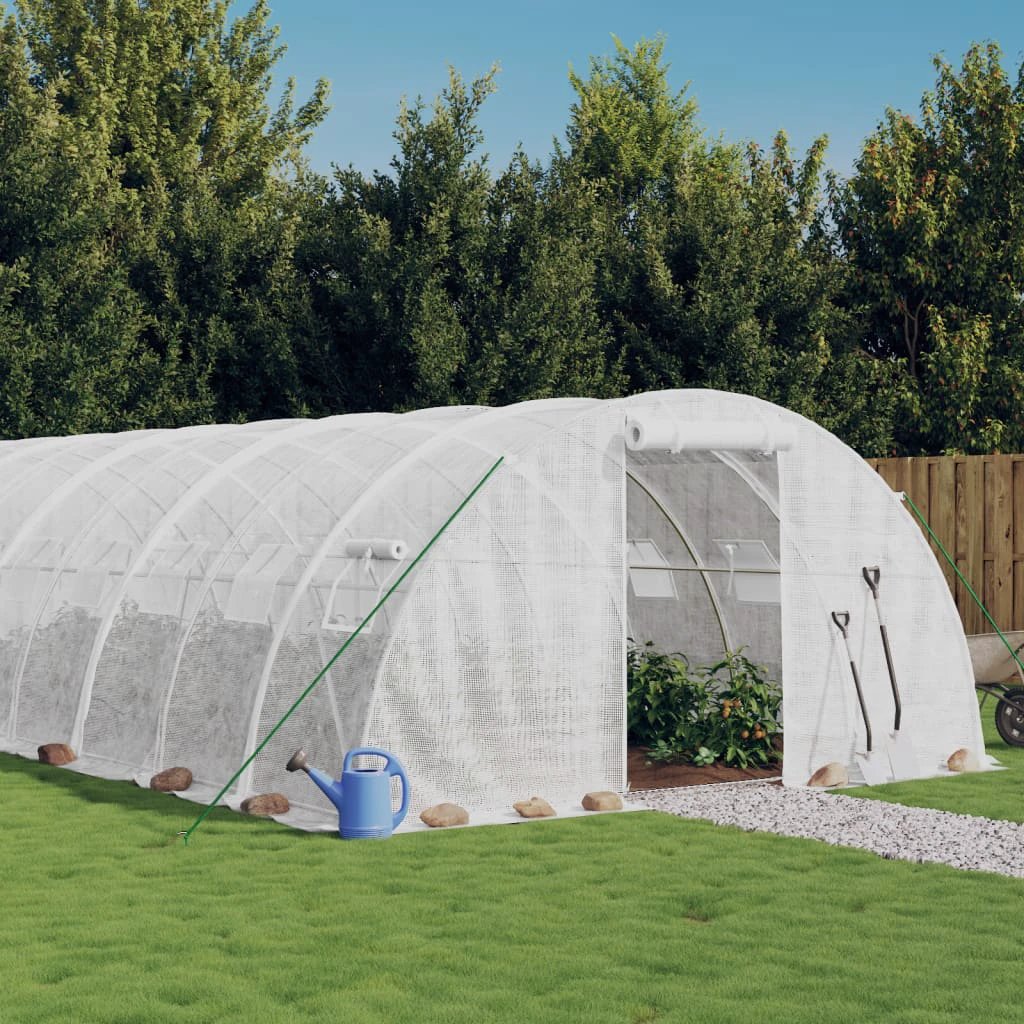 vidaXL Greenhouse with Steel Frame Green 8 m² 4x2x2 m by vidaXL