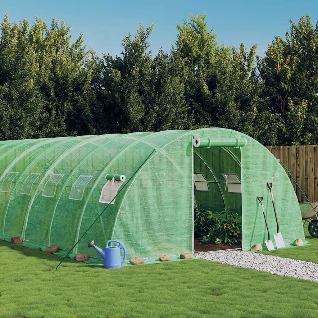 vidaXL Greenhouse with Steel Frame Green 8 m² 4x2x2 m by vidaXL