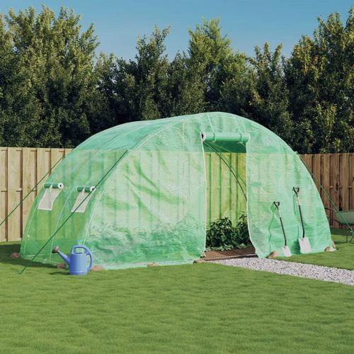 vidaXL vidaXL Greenhouse with Steel Frame Green 10 m² 5x2x2.3 m - Greenhouse