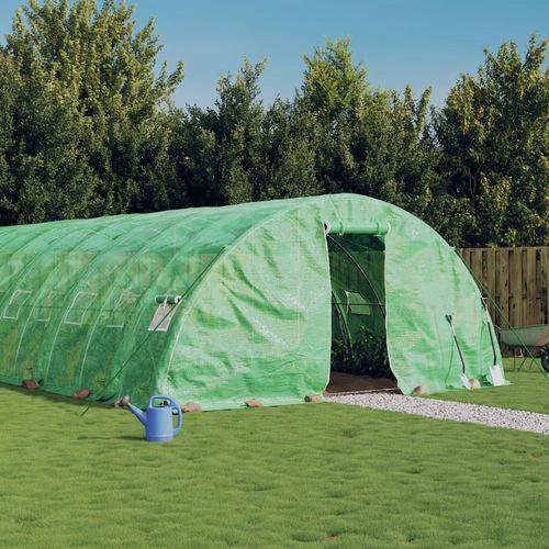 vidaXL vidaXL Greenhouse with Steel Frame Green 10 m² 5x2x2.3 m - Greenhouse
