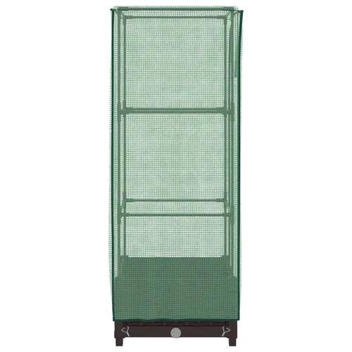 vidaXL Raised Bed with Greenhouse Cover Rattan Look 40x40x123 cm by vidaXL