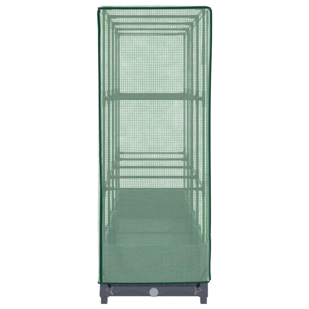 vidaXL vidaXL Raised Bed with Greenhouse Cover Rattan Look 40x40x123 cm - Greenhouse