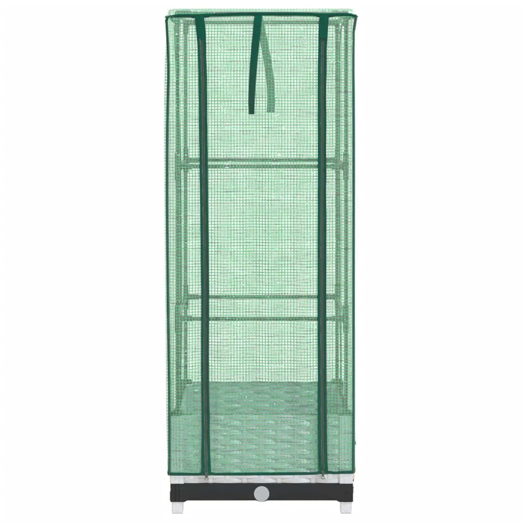 vidaXL Raised Bed with Greenhouse Cover Rattan Look 40x40x123 cm by vidaXL
