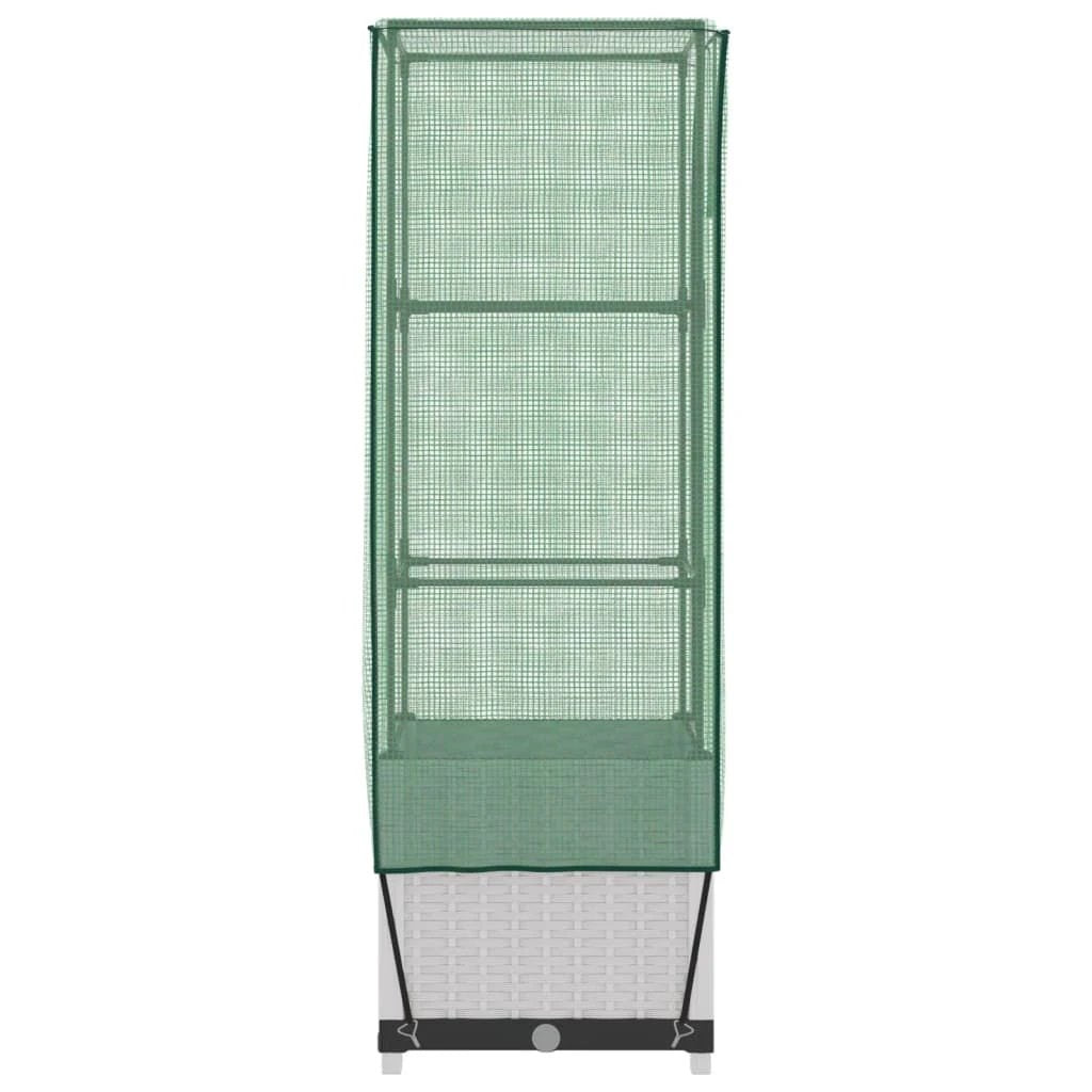 vidaXL Raised Bed with Greenhouse Cover Rattan Look 40x40x123 cm by vidaXL